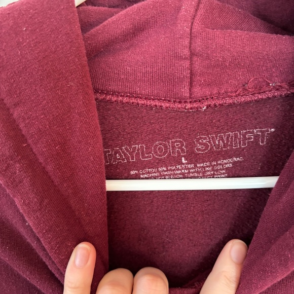 Taylor Swift Lover Maroon Hooded Sweatshirt - Picture 2 of 4